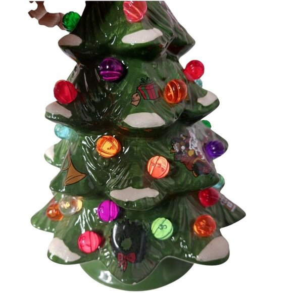 Disney Parks Ceramic Christmas Tree Figurine With Mickey & Friends Light-Up - Picture 12 of 12